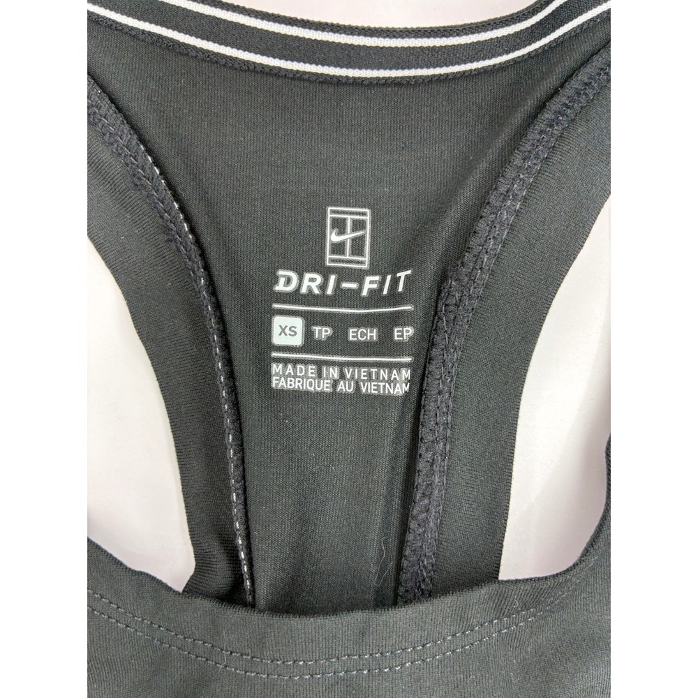 Nike Court Dri-FIT Tennis Dress Womens XS Black Racerback 939308-010 - Picture 4 of 6